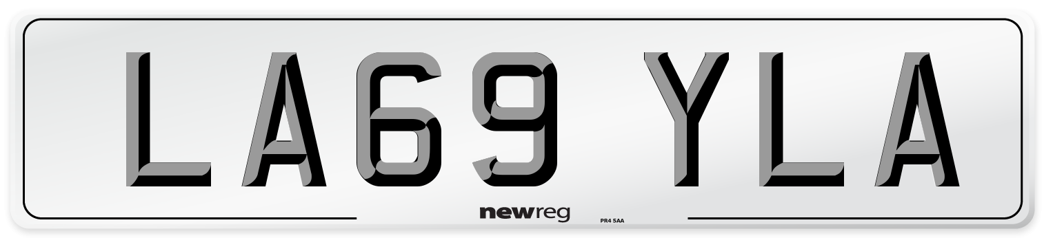 LA69 YLA Number Plate from New Reg